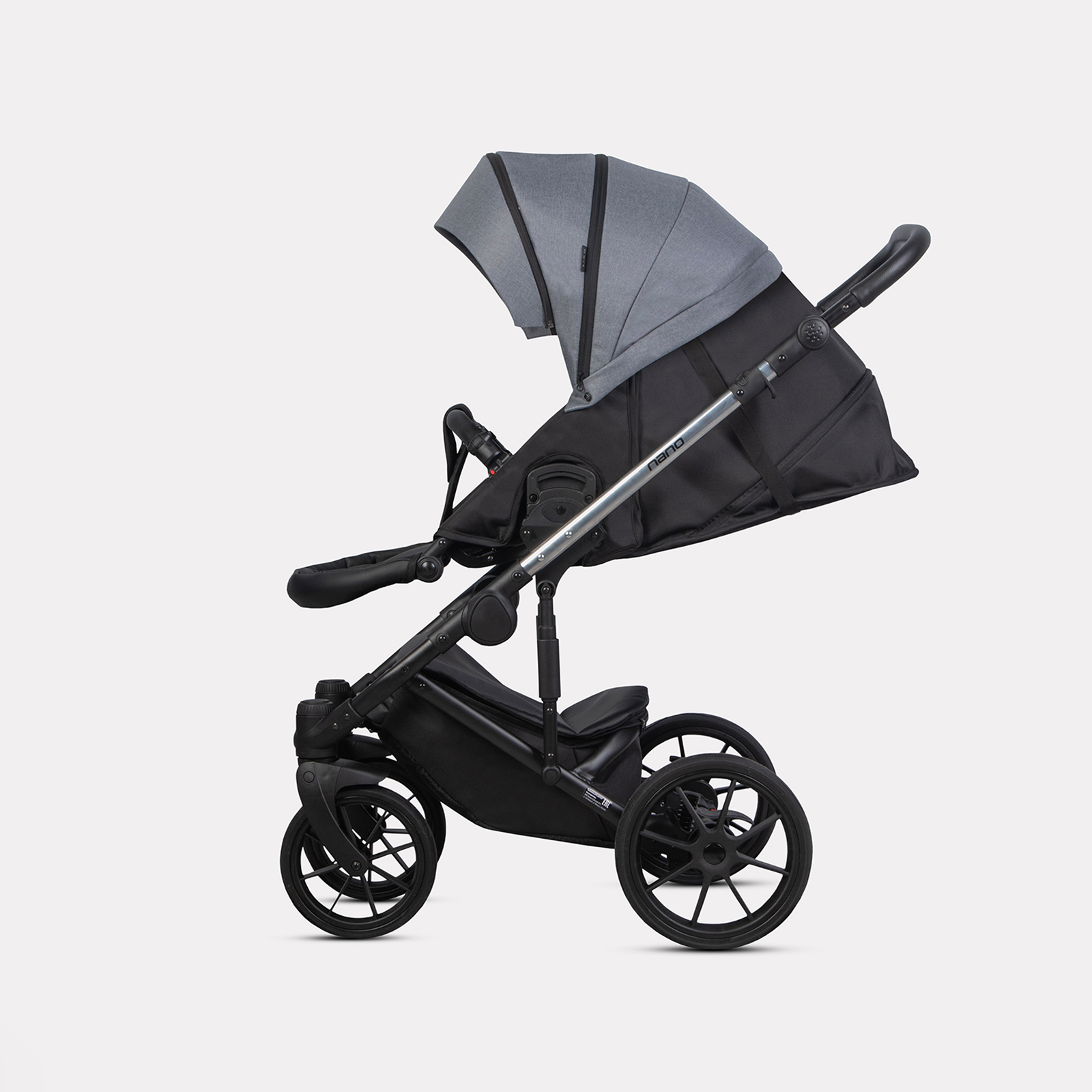 Коляска 2в1 Riko Nano Thermo серый - фото 8