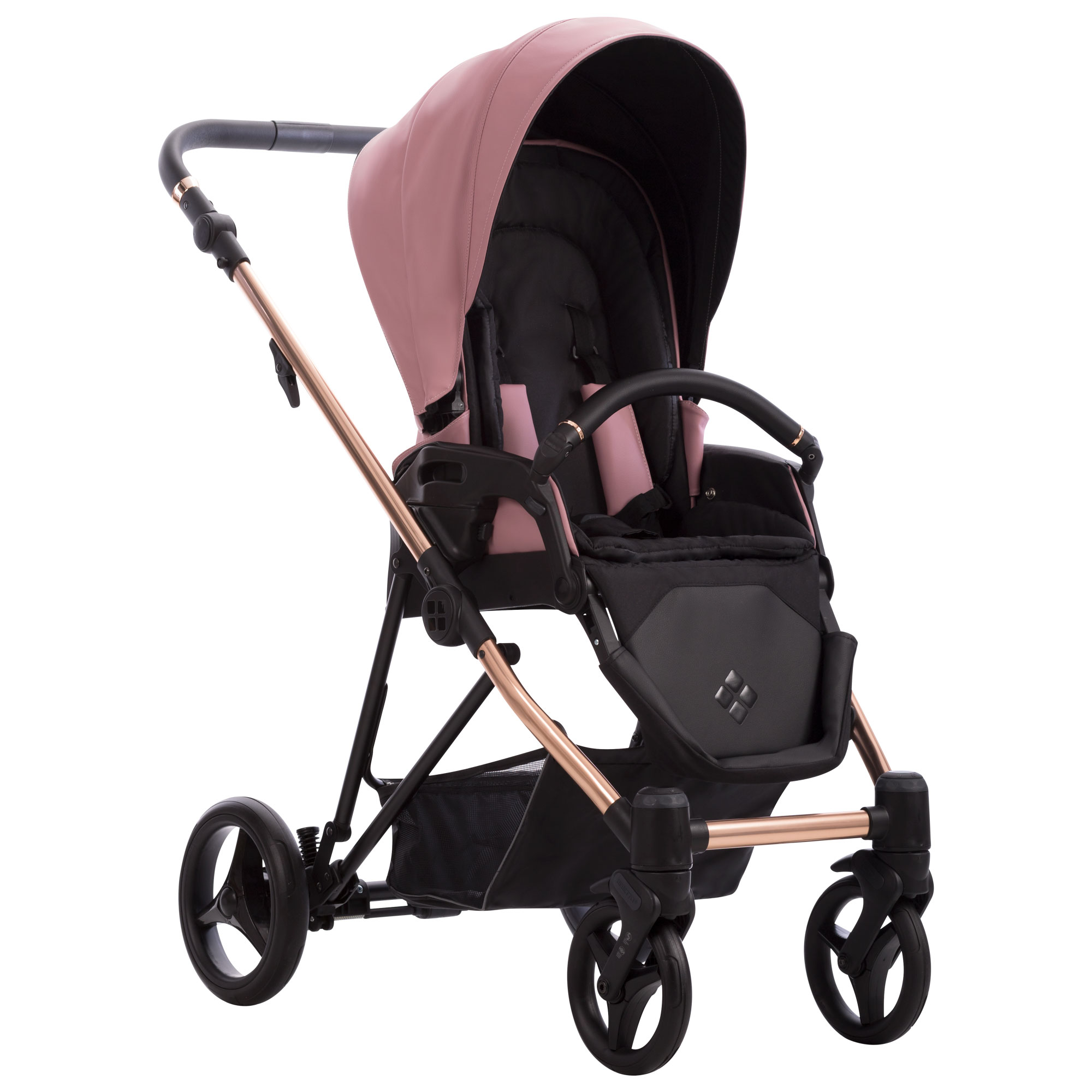 Коляска 2в1 Bebetto Yoddi Premium Class розовый - фото 4