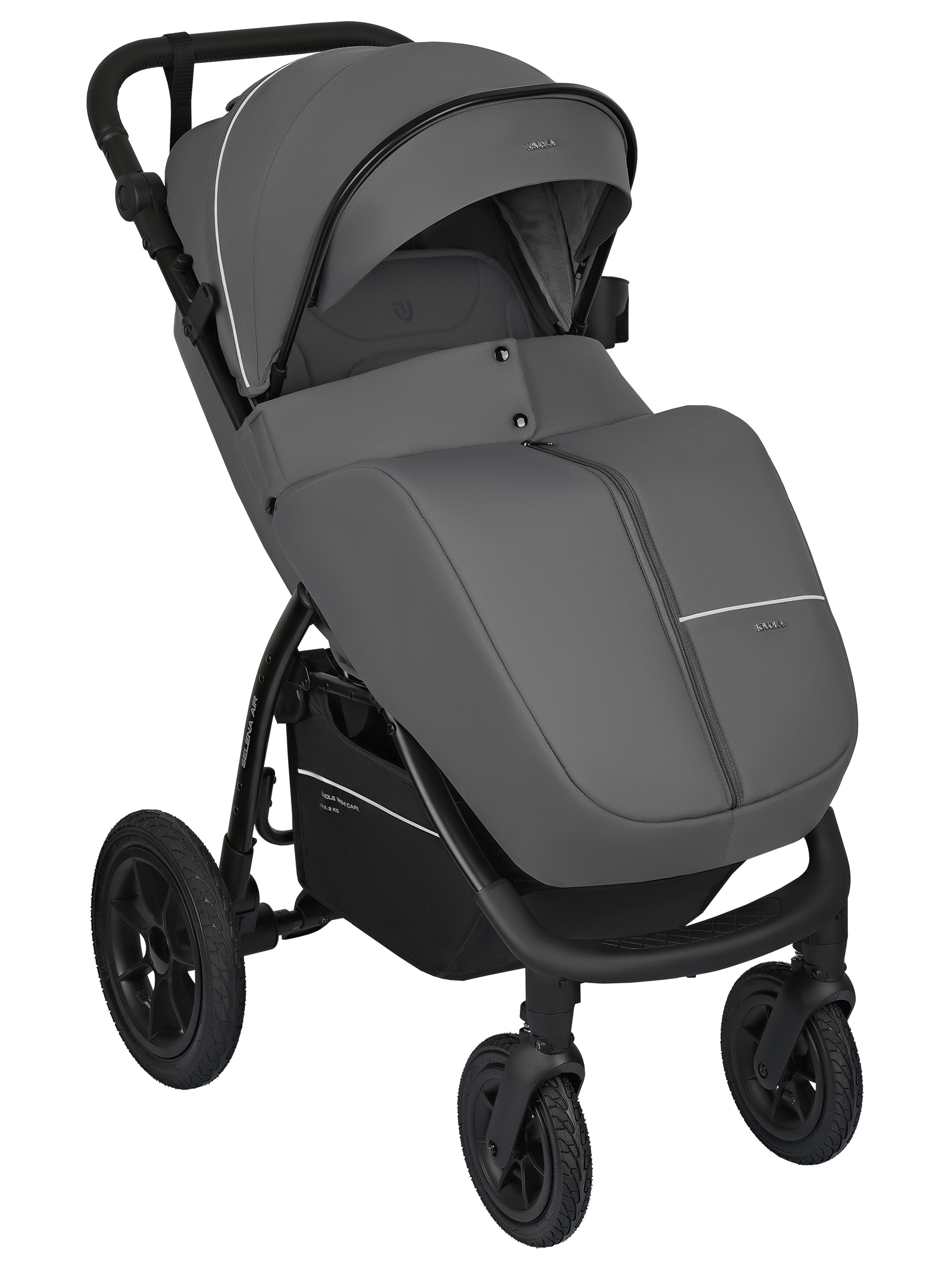 Коляска прогулочная JOVOLA Selena Air new темно-серый - фото 5