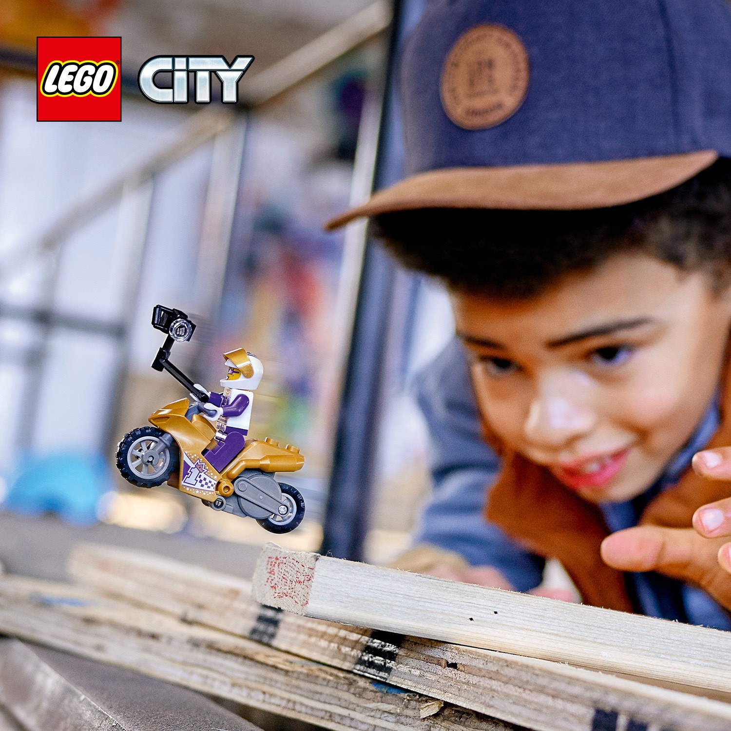 Конструктор LEGO City Трюковый мотоцикл 14 дет. - фото 5