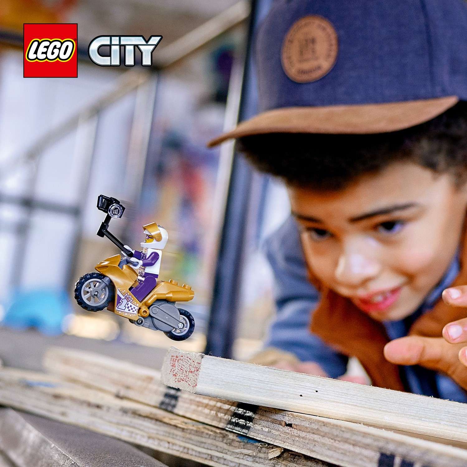 Конструктор LEGO City Трюковый мотоцикл блочный - фото 5