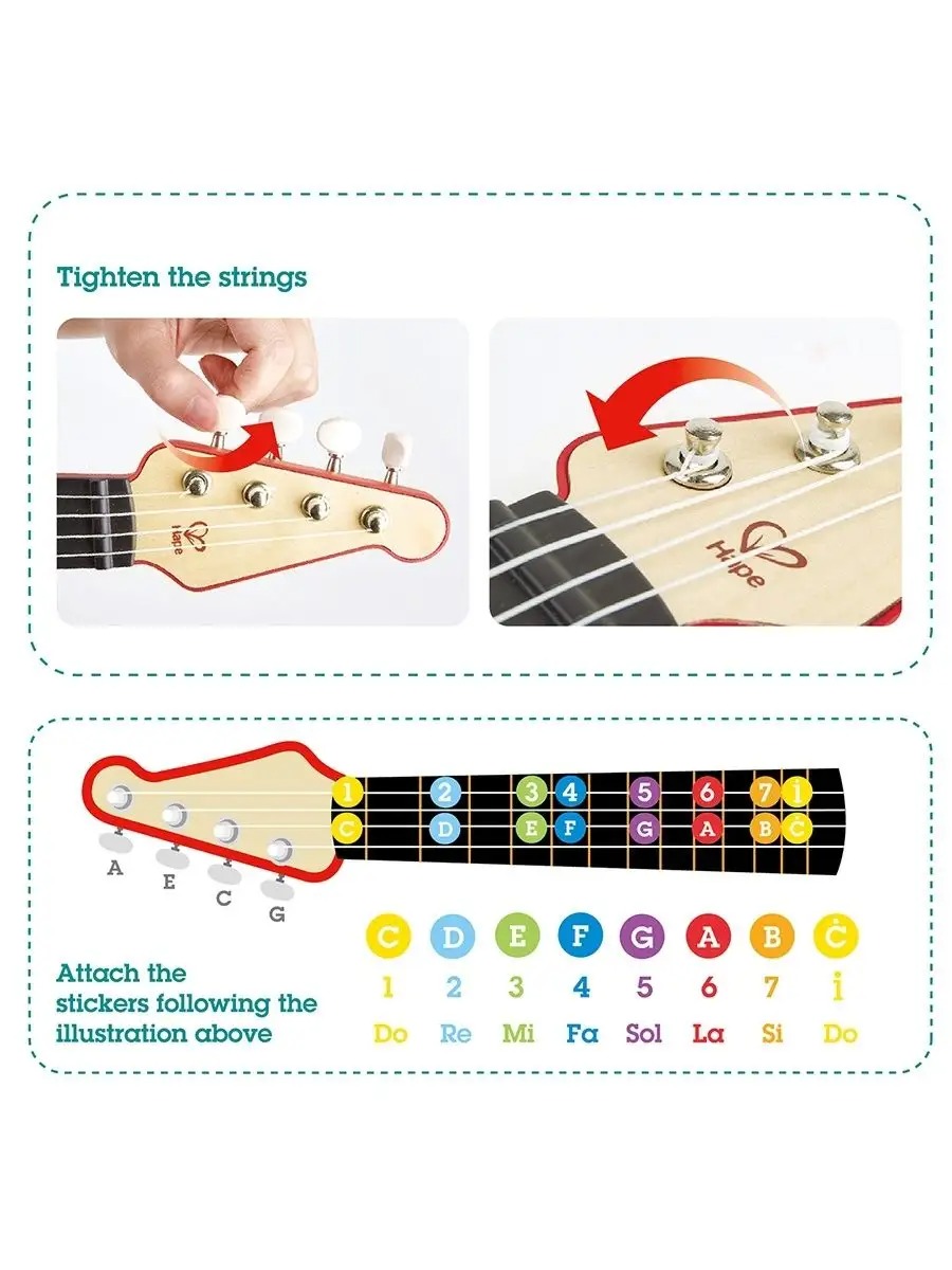 Игрушка музыкальная Hape Гавайская гитара гитара - фото 11