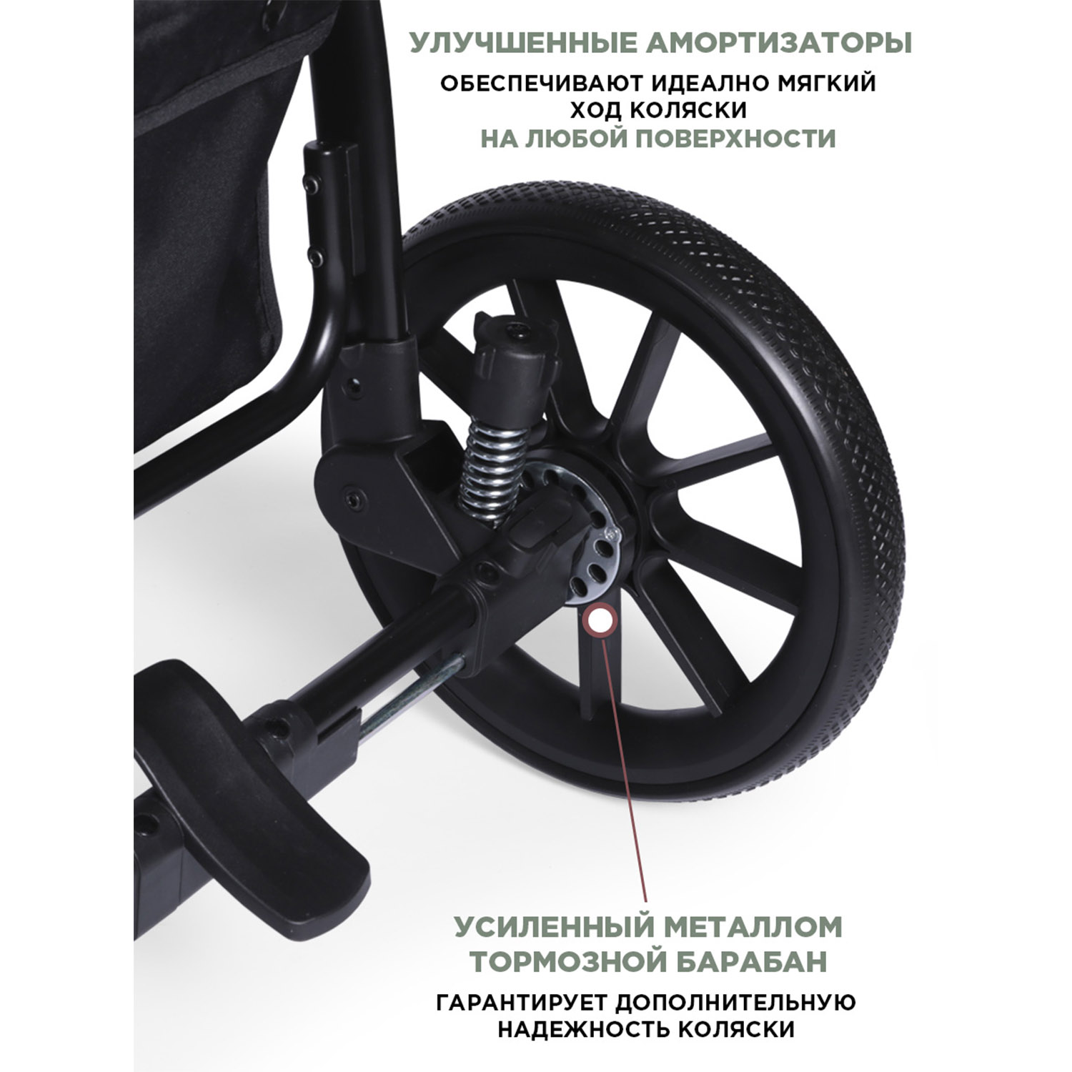 Коляска прогулочная BabyCare Venga Хвойный бархат хаки - фото 2