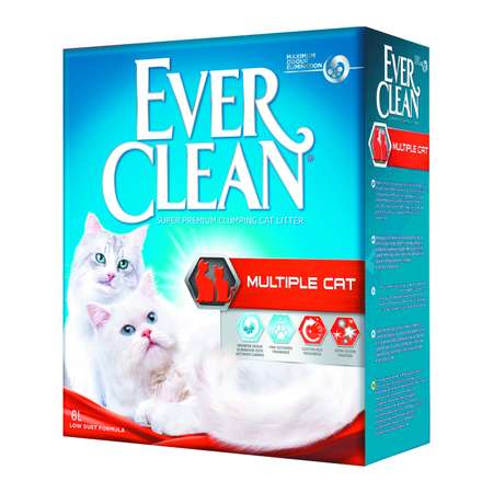 Наполнитель для кошек EVER CLEAN Multiple Cat комкующийся 6л