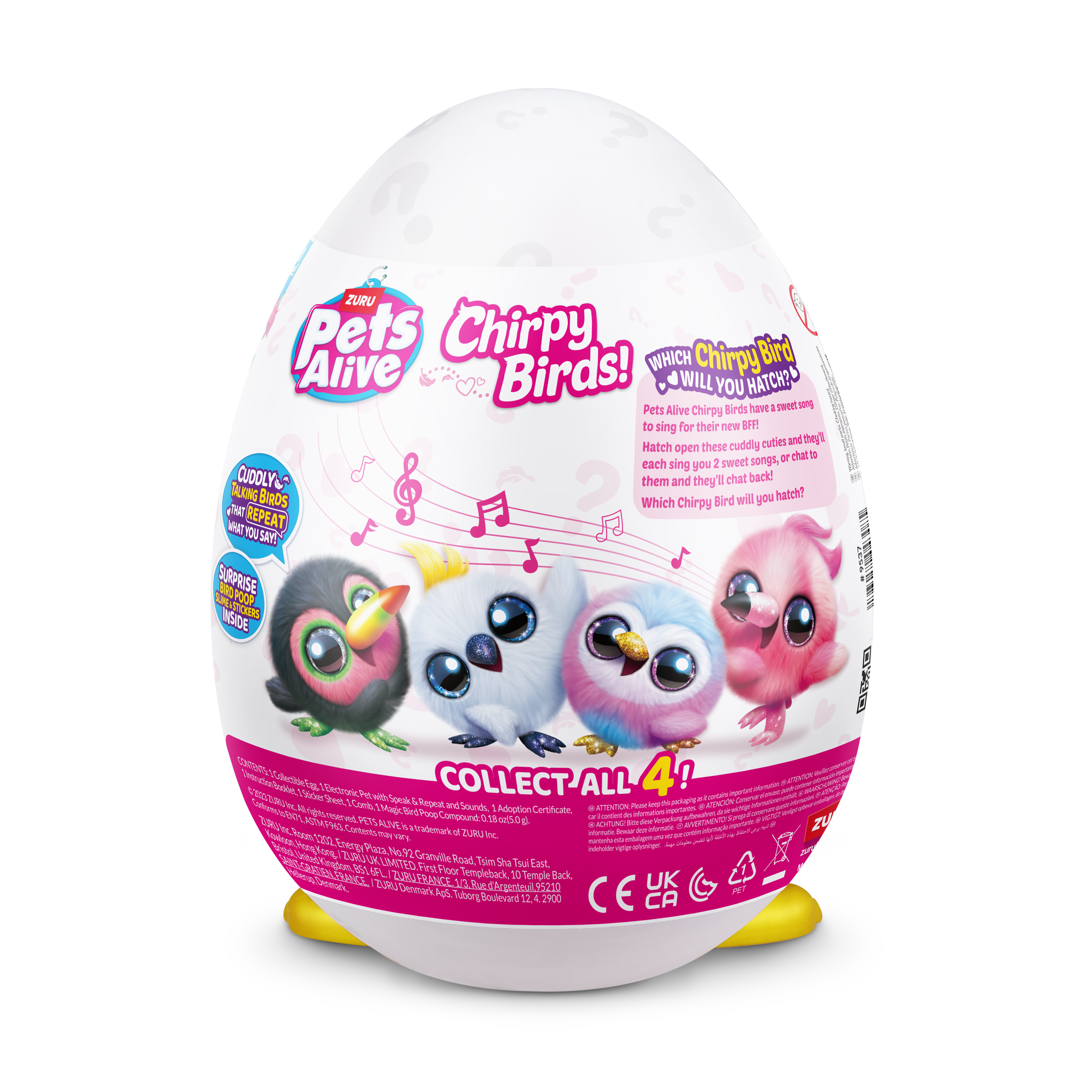 Мягкая игрушка Zuru Pets Alive Chirpy Birds Яйцо - фото 17