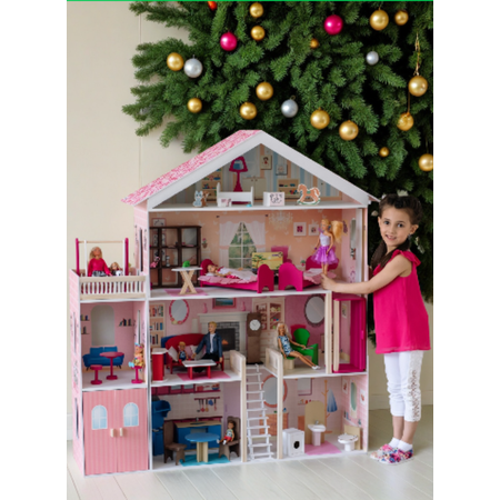 Домик для кукол PAREMO 120 см с мебелью
