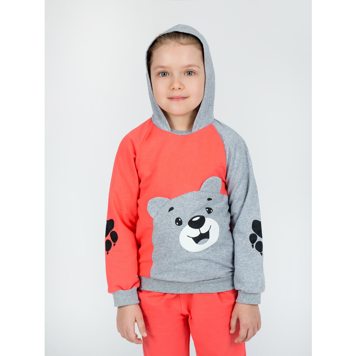 Костюм KiMMi co К-1408746 коралл меланж мишка - фото 6