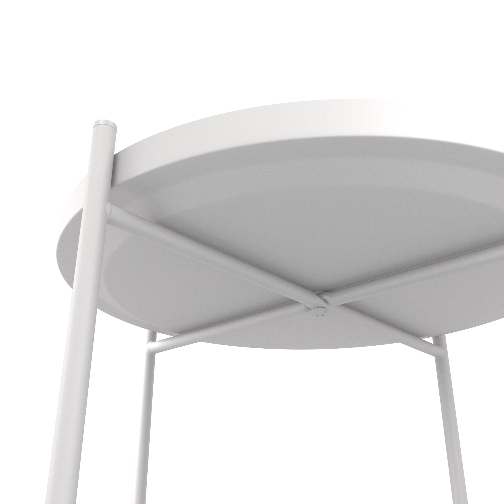 Стол журнальный LAVARIS Берген рогожка 82/82/ белый муар - фото 5