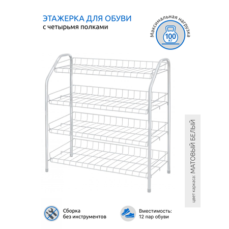 Этажерка Nika kids стеллаж для дома для офиса