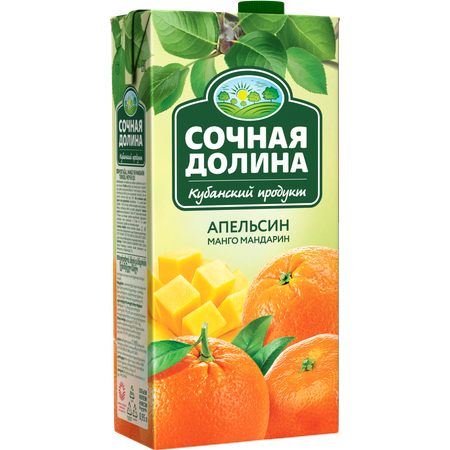 Сокосодержащий напиток 0.95 л х 6 шт Сочная Долина Апельсин Манго Мандарин