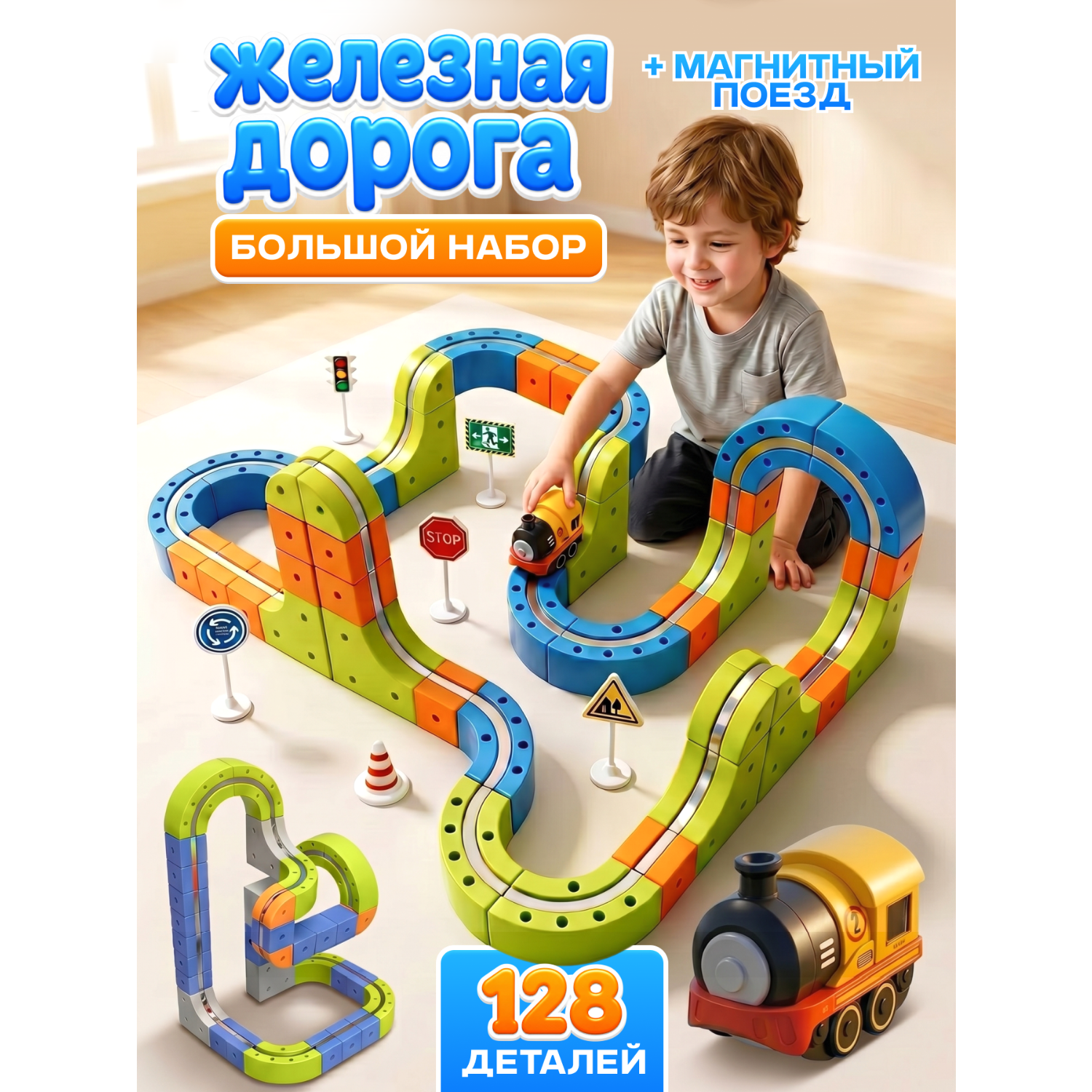 Развивающая железная дорога Aria Toys MBL-323 - фото 1