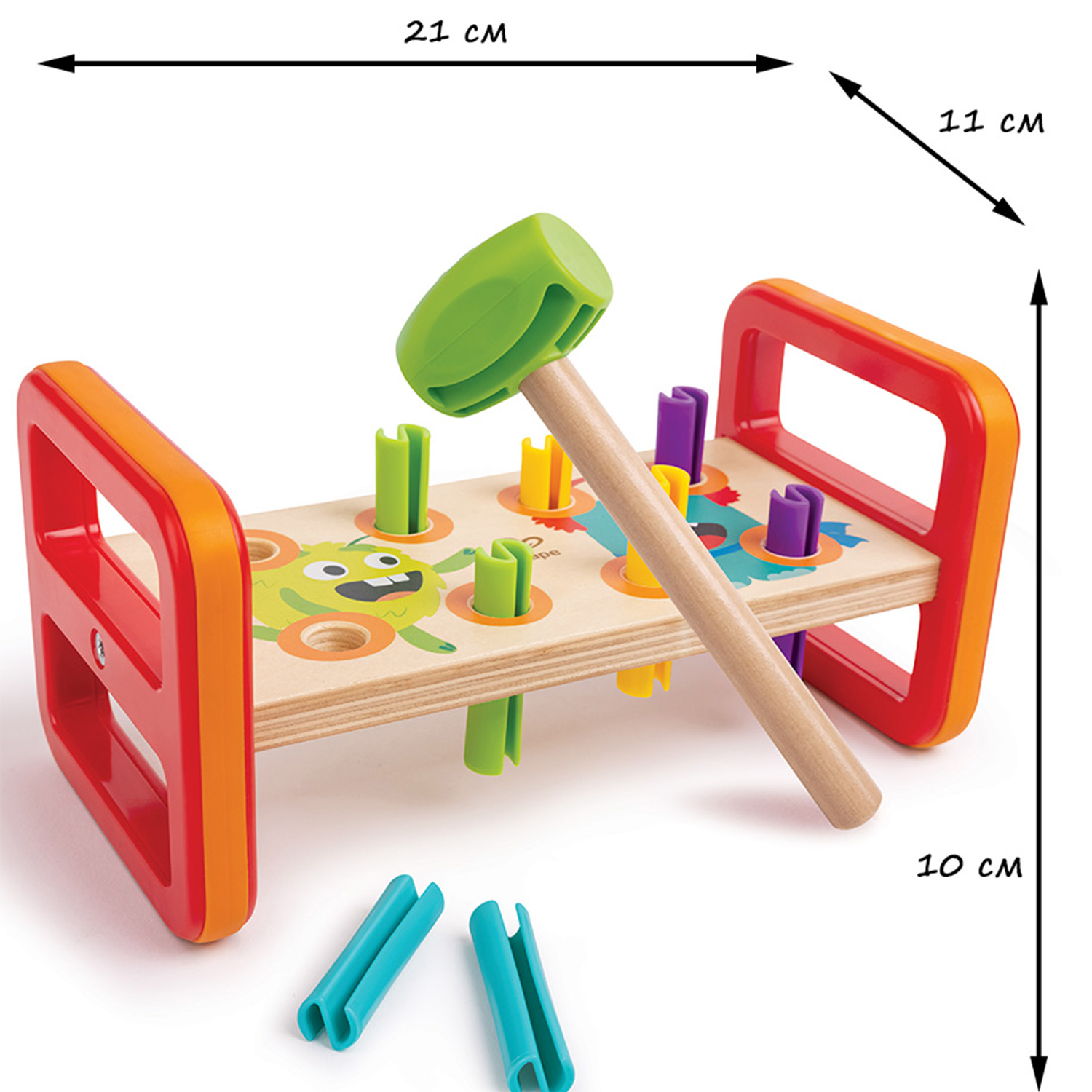 Игрушка Hape стучалка Веселые монстрики - фото 3