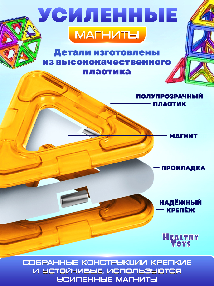 Конструктор Healthy Toys динамический 128 дет. - фото 3