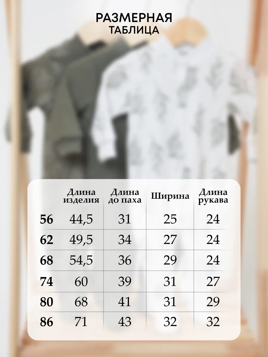 Комбинезон 3 шт Супер Пупс нбр/3пр/ком/сл/SK18хакилисточкиветочки - фото 8