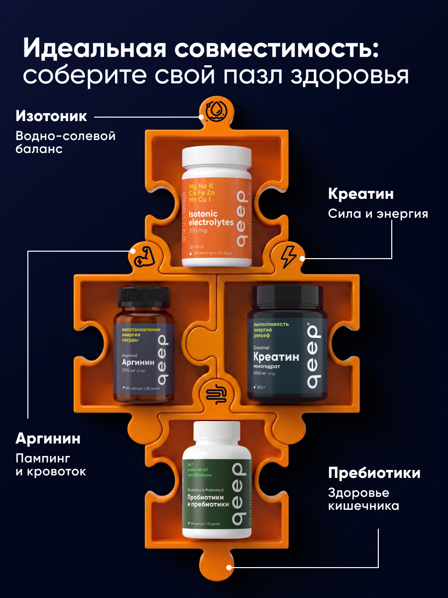 Изотоник qeep Электролитный порошок цитрус 300 мл - фото 12