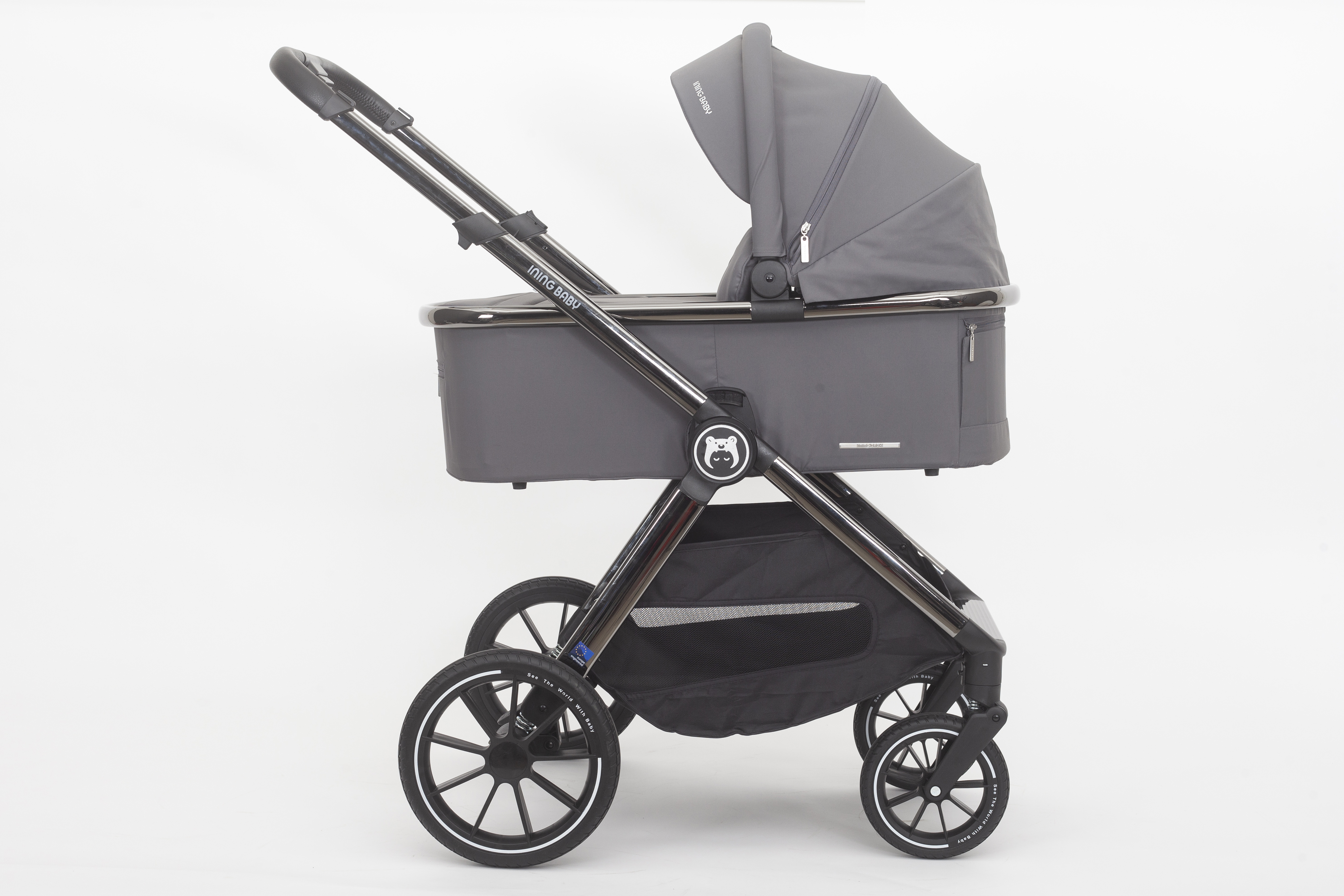 Коляска 2в1 Ining baby pro grey - фото 18