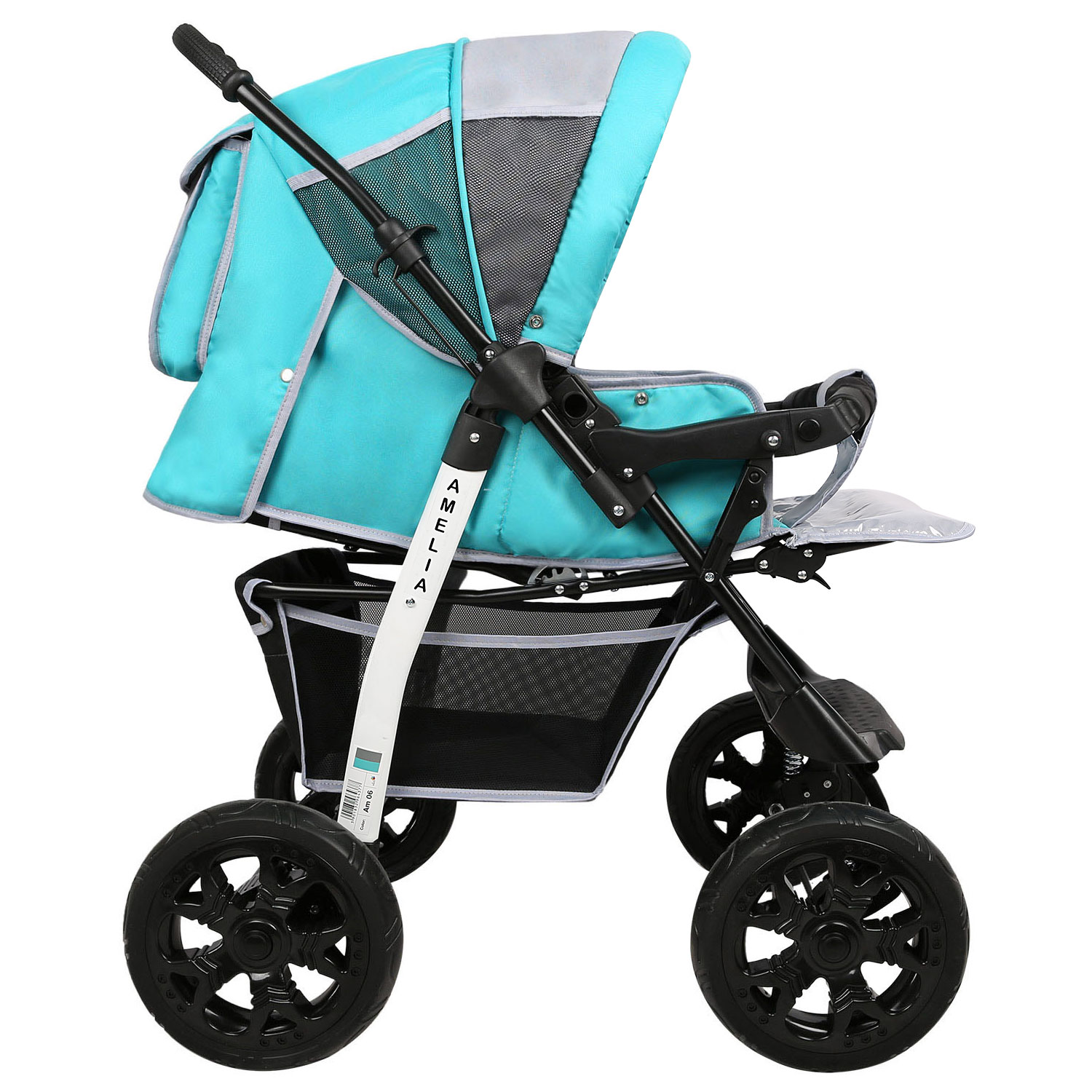 Коляска трансформер alis Amelia бирюзовый - фото 6