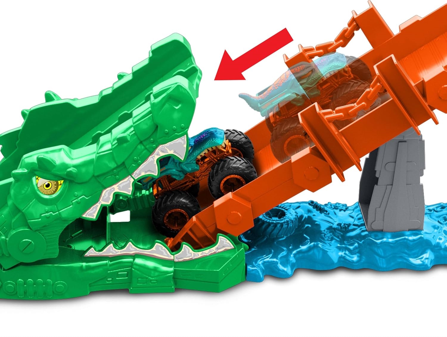 Трек Hot Wheels Трюк с крокодилом JJN45 - фото 4