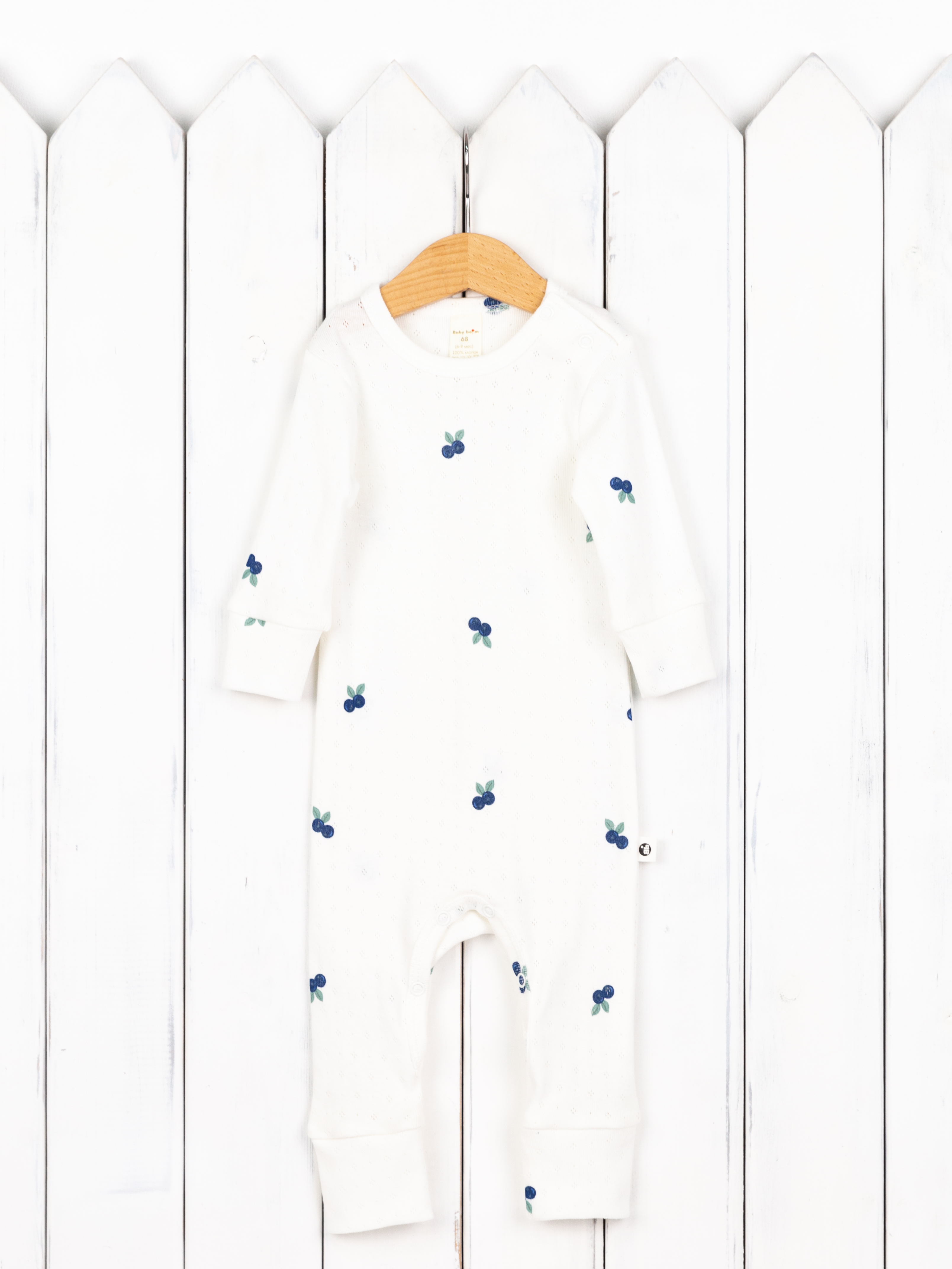 Комбинезон Baby boom К296/12-Р ажурная рибана черника - фото 1