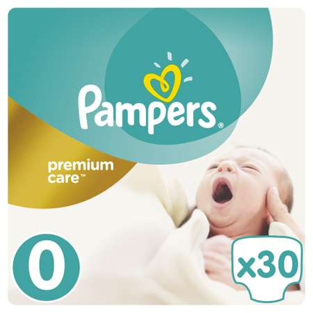 Подгузники Pampers Premium Care 0 (до 2,5 кг) 30 шт.