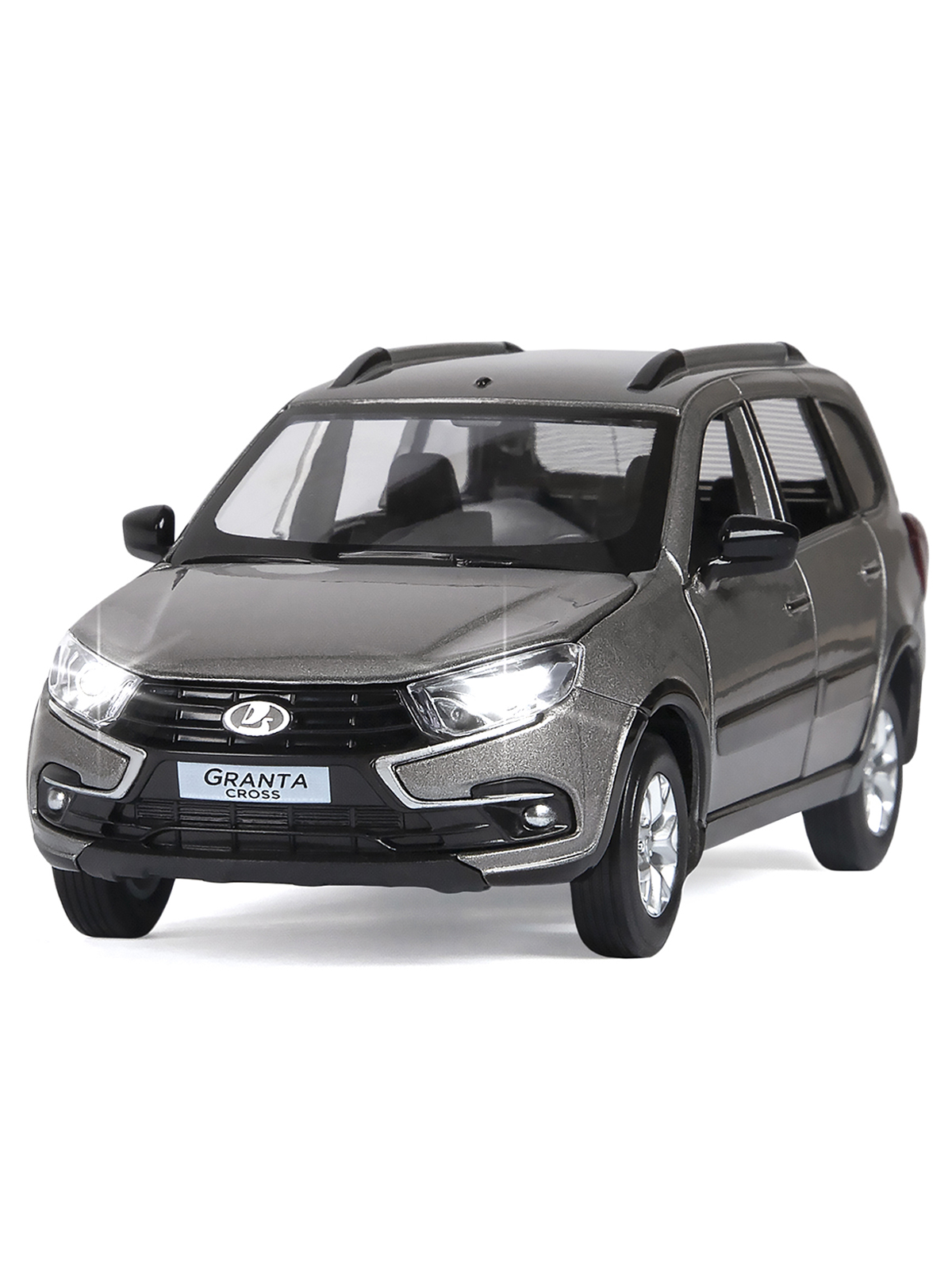 Автомобиль АВТОпанорама LADA Granta Cross 1:24 серебряный JB1251206 - фото 11