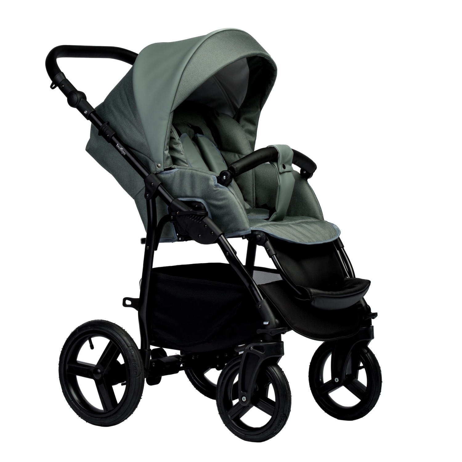 Коляска 2в1 Indigo Impulse Eco Ie 01 шалфей - фото 3