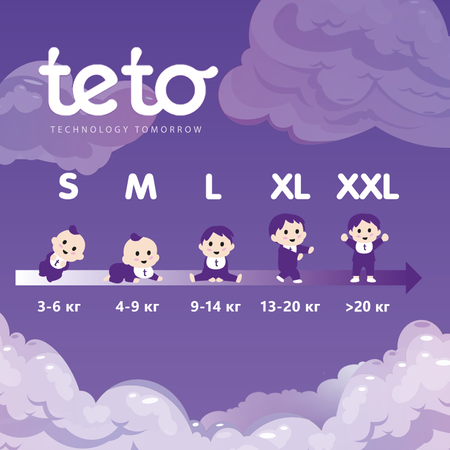 Подгузники TE-TO L 56 шт.