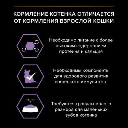 Корм для котят Pro Plan 85г говядина индейка курица 10шт