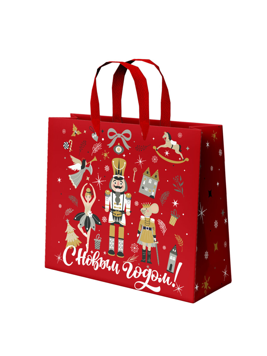 Пакет подарочный новогодний Золотая сказка пакетики для подарков и сладостей набор 4 штуки - фото 6