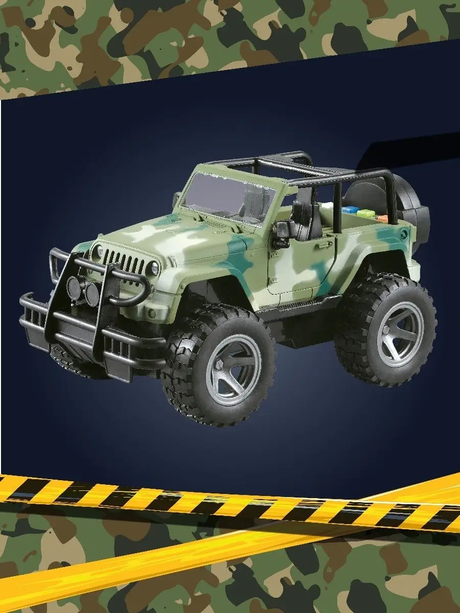 Автомобиль LampStory Land Rover военный автомобиль 1:16 1805 - фото 8