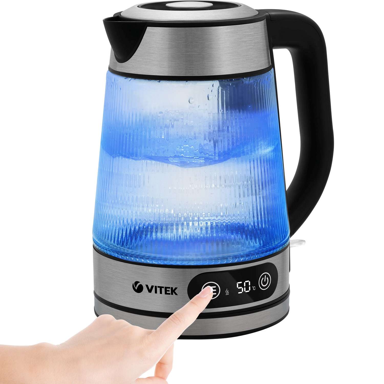 Чайник VITEK VT-8825 1.8л 2200Вт прозрачный стекло - фото 2