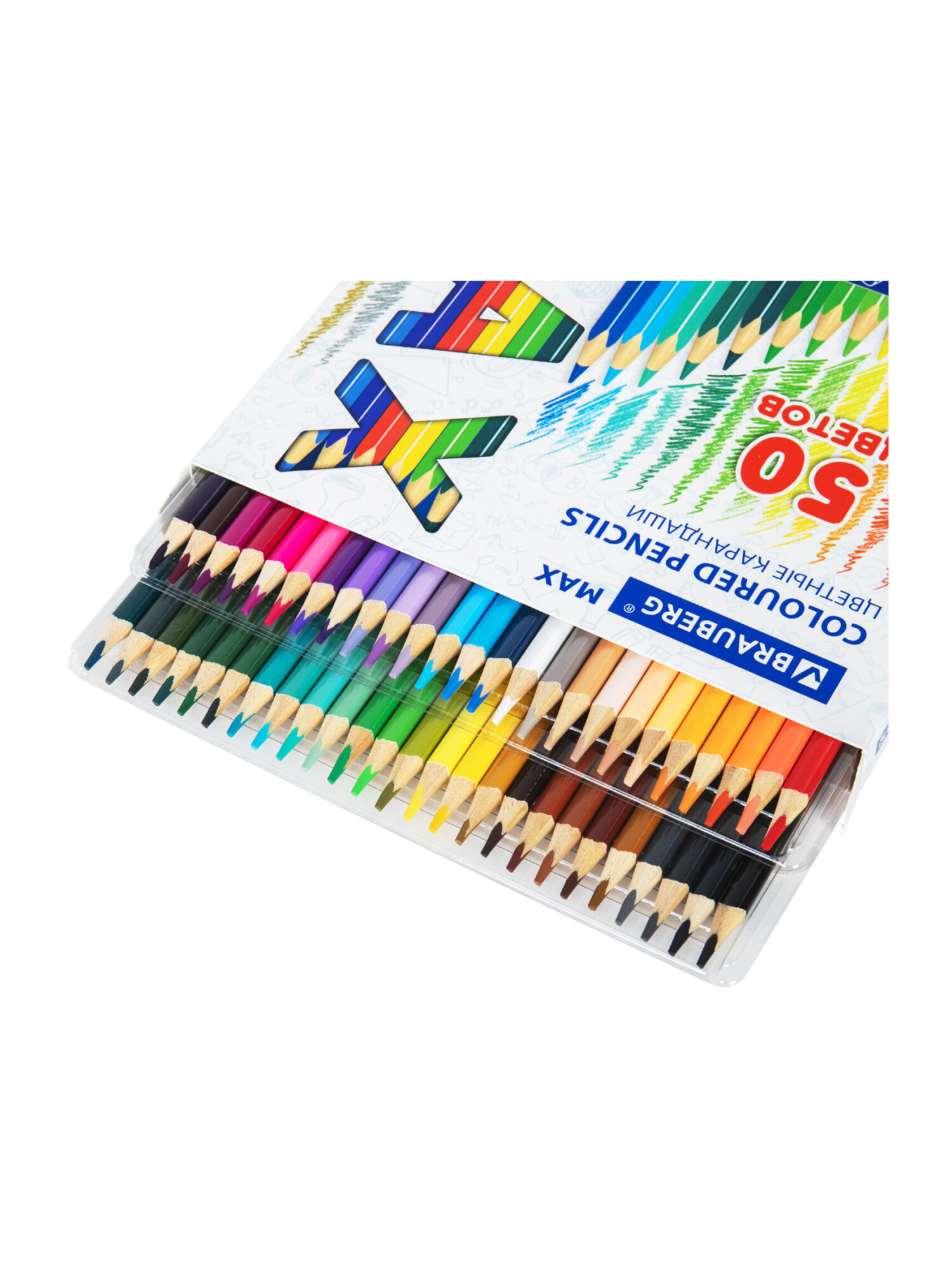 Карандаши цветные Brauberg 50 шт. - фото 8