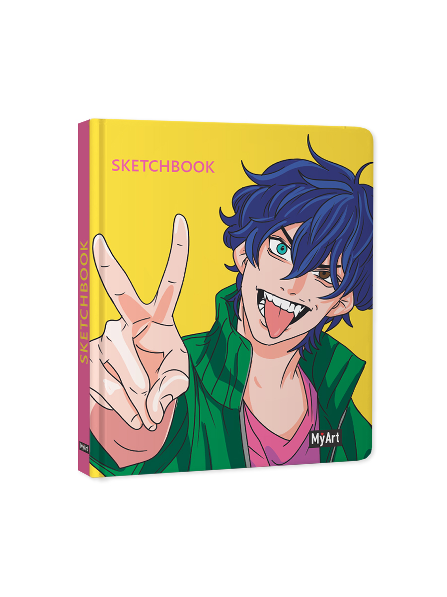 Скетчбук Проф-Пресс Аниме Краш А4 64 лист. 1 шт. - фото 6