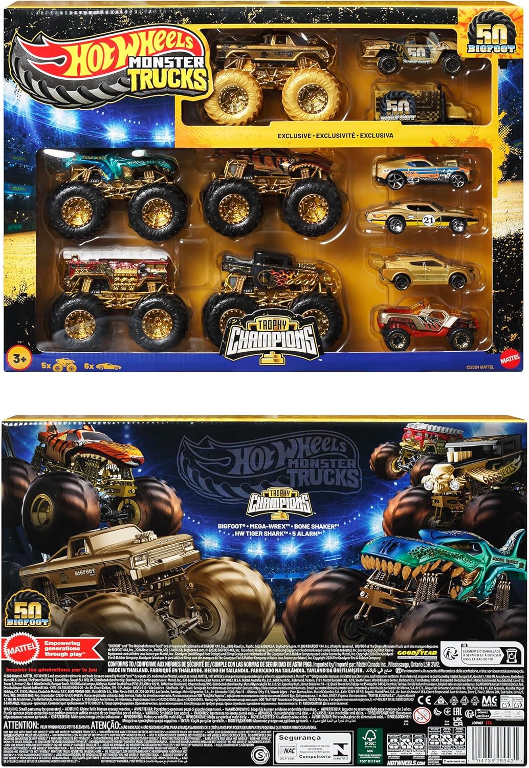 Игровой набор Hot Wheels чемпионат бигфутов 1:64 JDW07 - фото 7