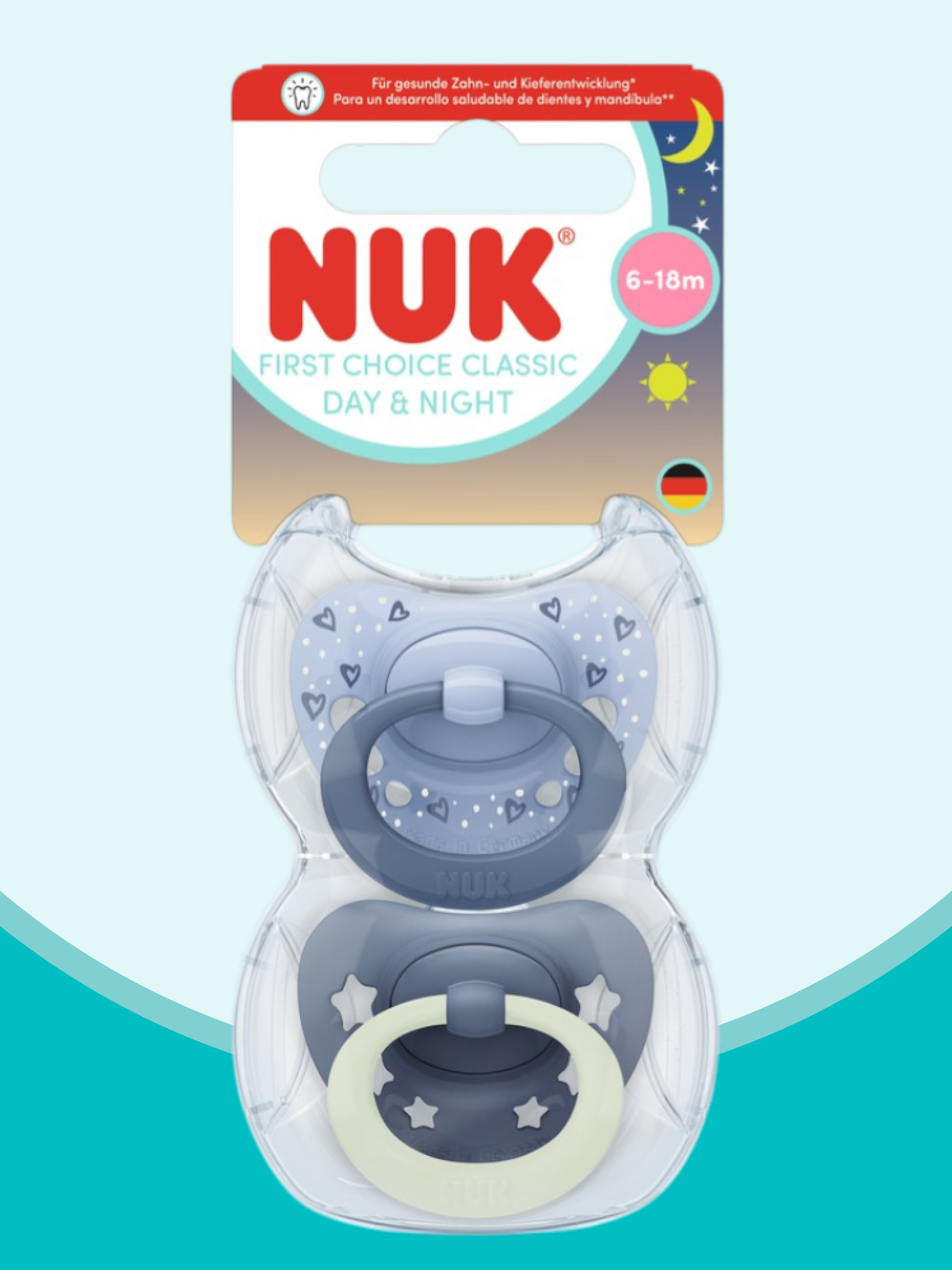 Пустышка Nuk силикон ортодонтическая от 6 мес. 2 шт. - фото 1