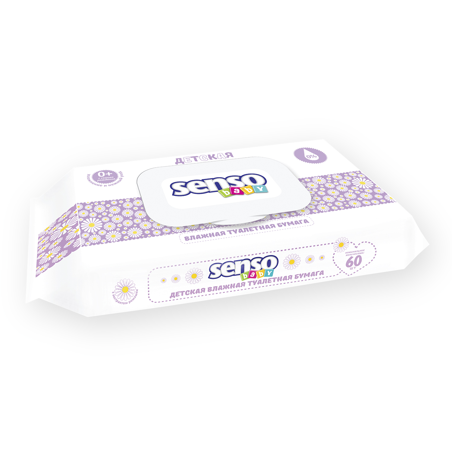 Влажная туалетная бумага SENSO BABY 60 шт. - фото 1