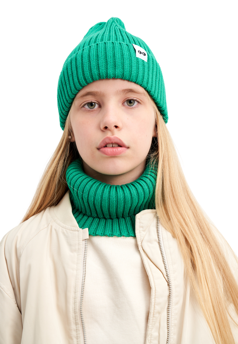 Шапка и снуд wookee Шапка_СнудТемнозеленый - фото 7