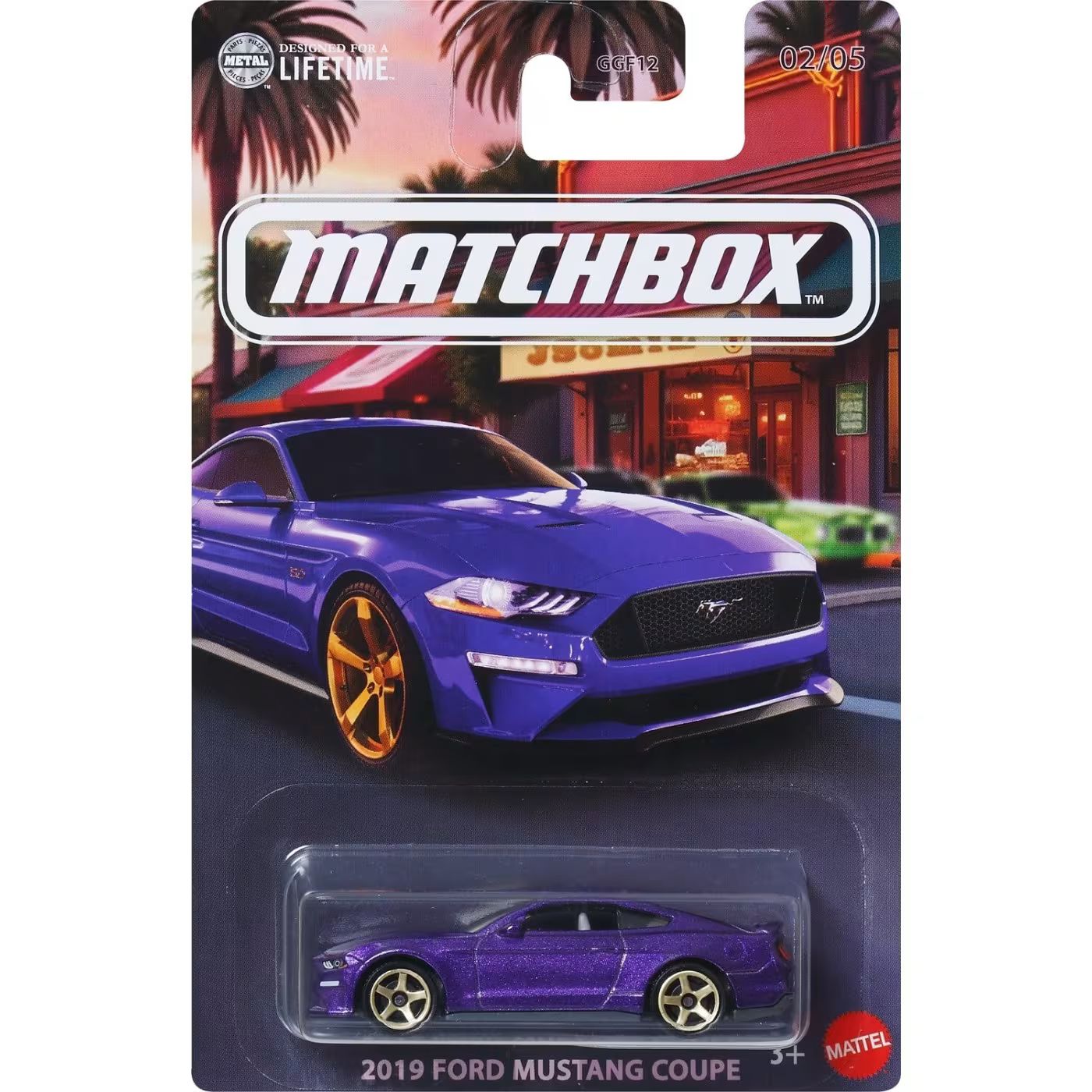 Автомобиль Matchbox Ford 2019 Mustang Coupe 1:64 GGF12/JCG63 - фото 5