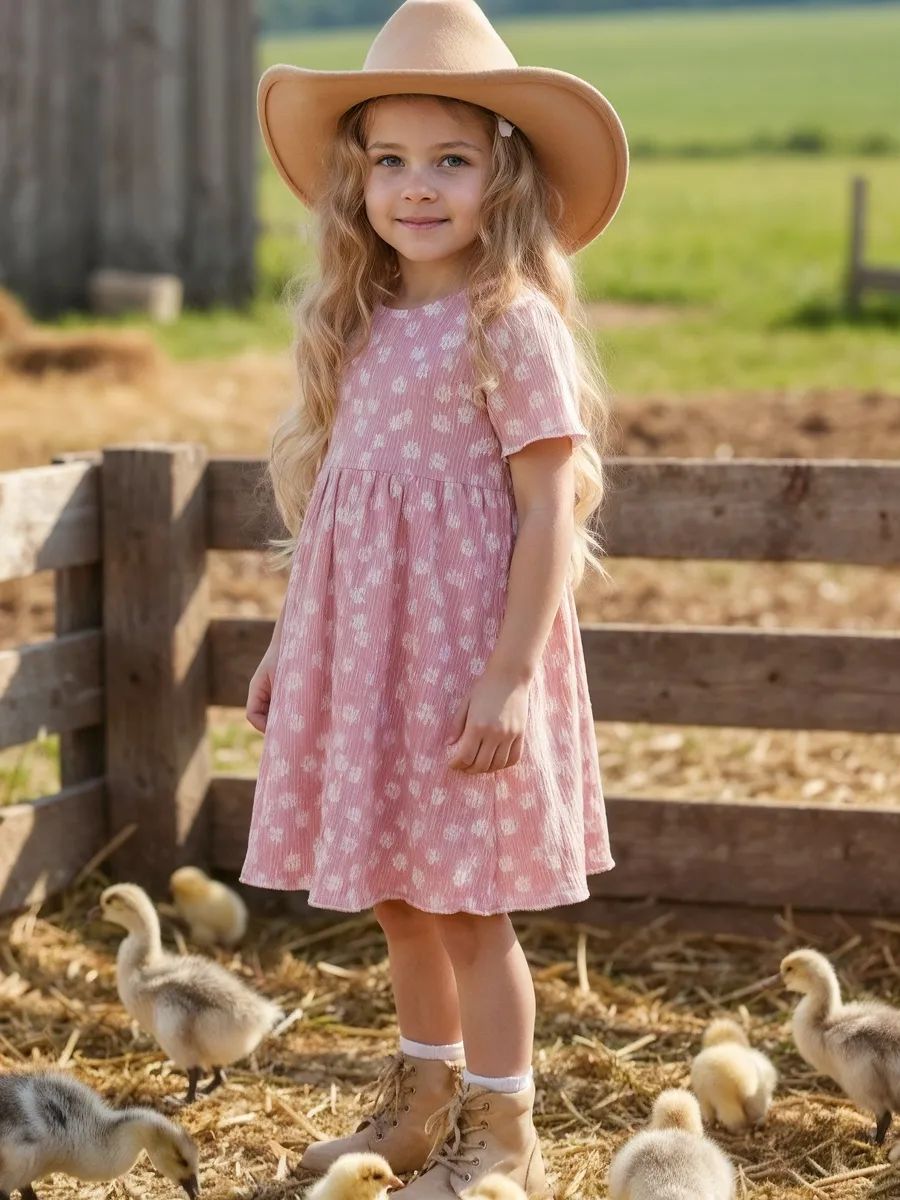 Платье YAXX 007--Платье ромашка/пудровый (Л) - фото 3