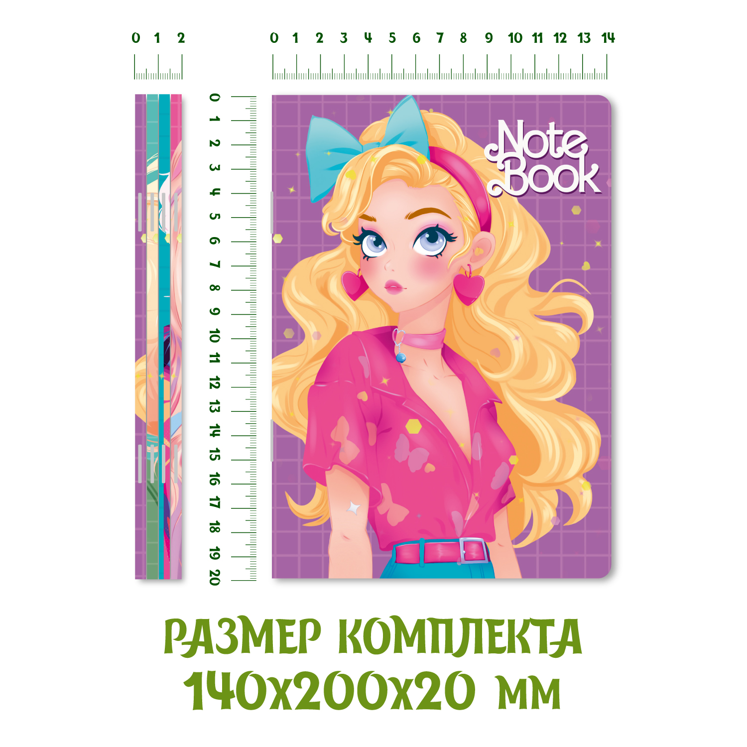 Блокнот Проф-Пресс в клетку А5 4 шт. I love pink 40 лист. - фото 6