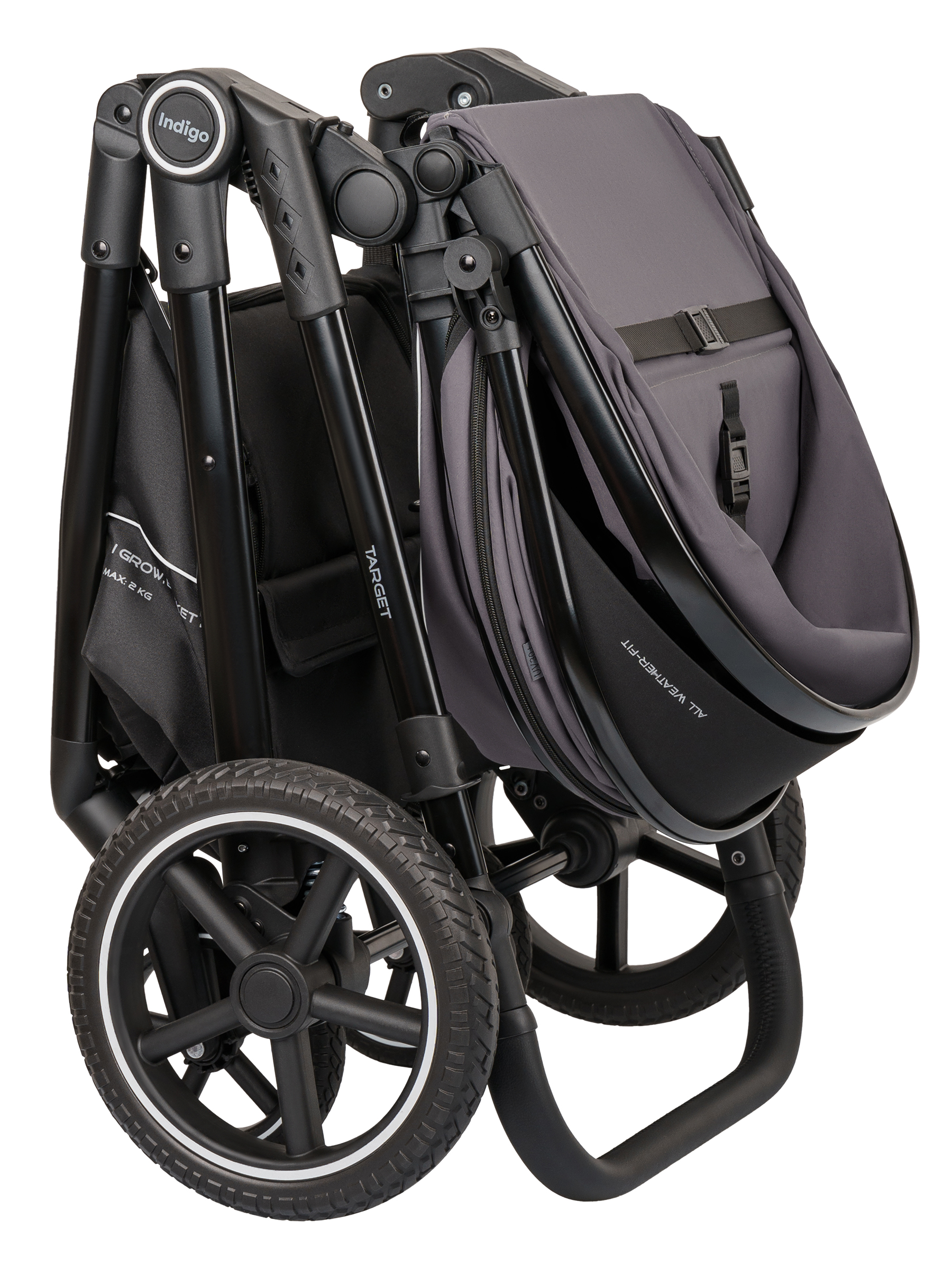 Коляска трансформер Indigo Target 3в1 серый - фото 46