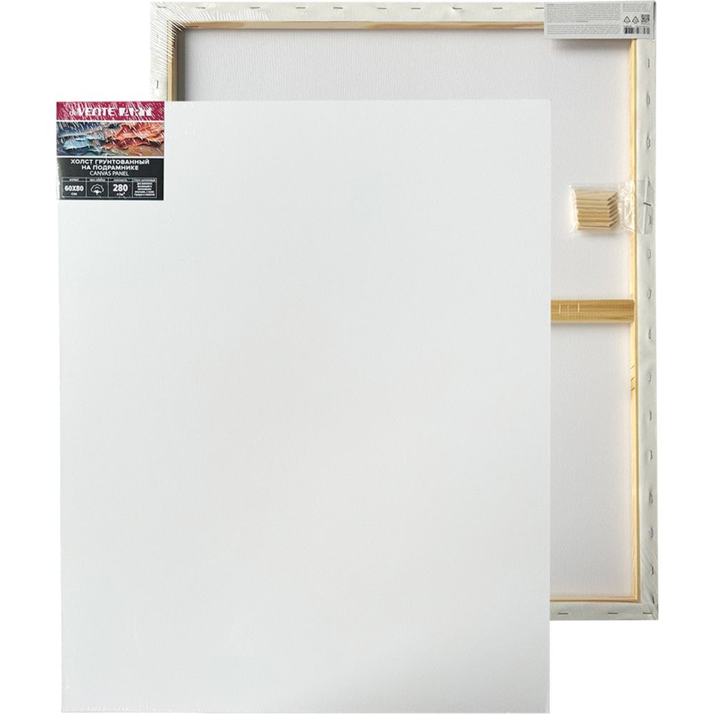 Холст на подрамнике deVENTE 60x80 см грунтованный ART, мелкое зерно, цвет белый - фото 2