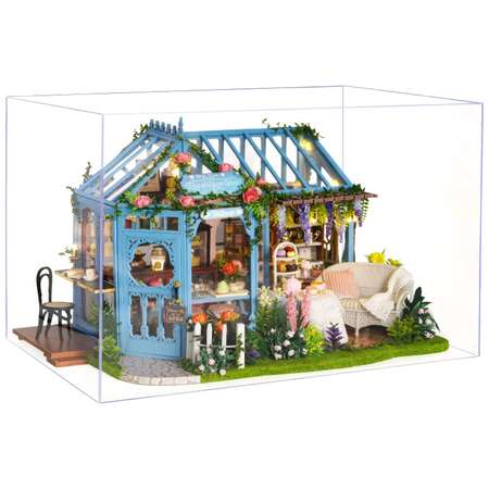 Интерьерный конструктор HitToy Румбокс Чайная лавка с куполом и подсветкой