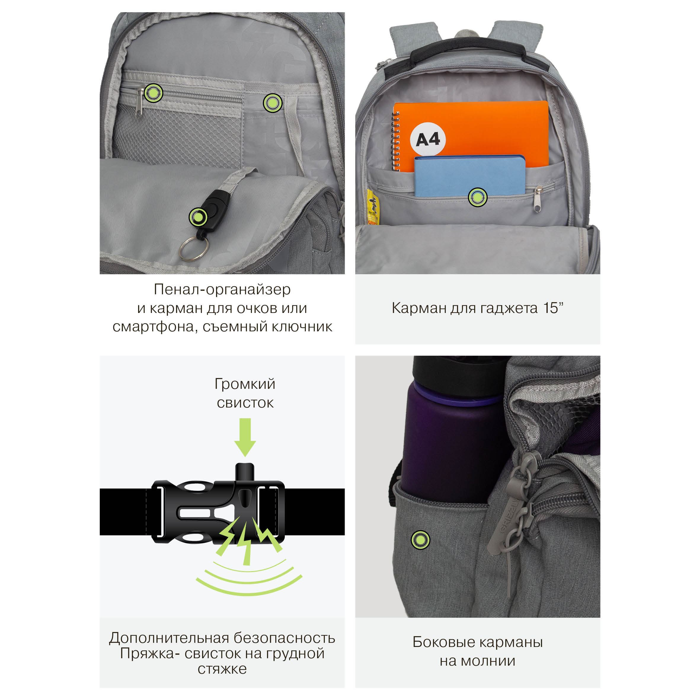 Рюкзак Grizzly для мальчика - фото 12