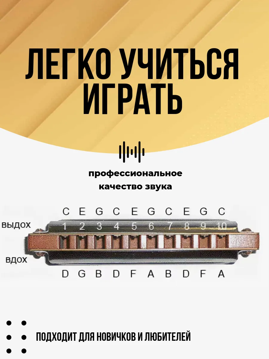 Игрушка музыкальная EASTTOP губная гармошка - фото 7