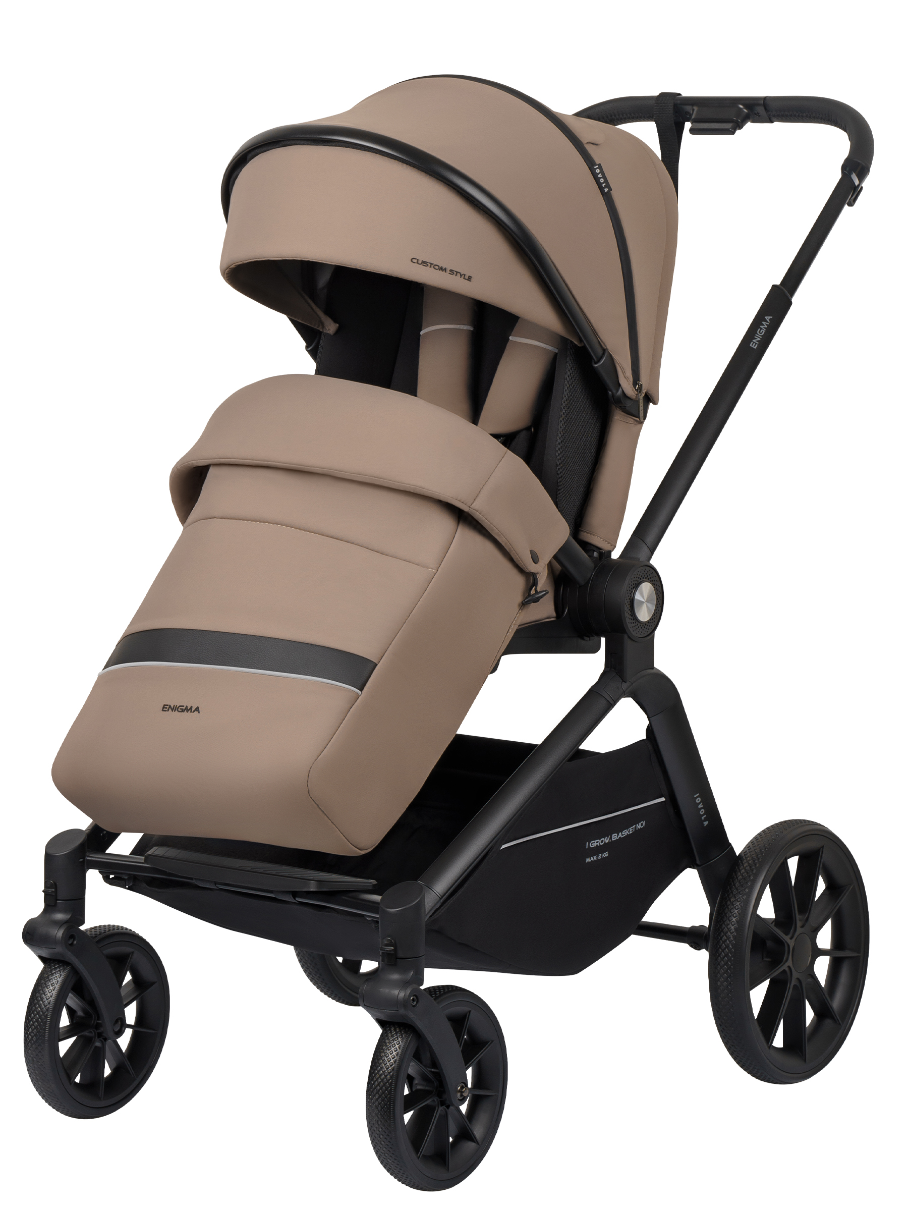 Коляска 2в1 JOVOLA Enigma универсальная коричневый - фото 21