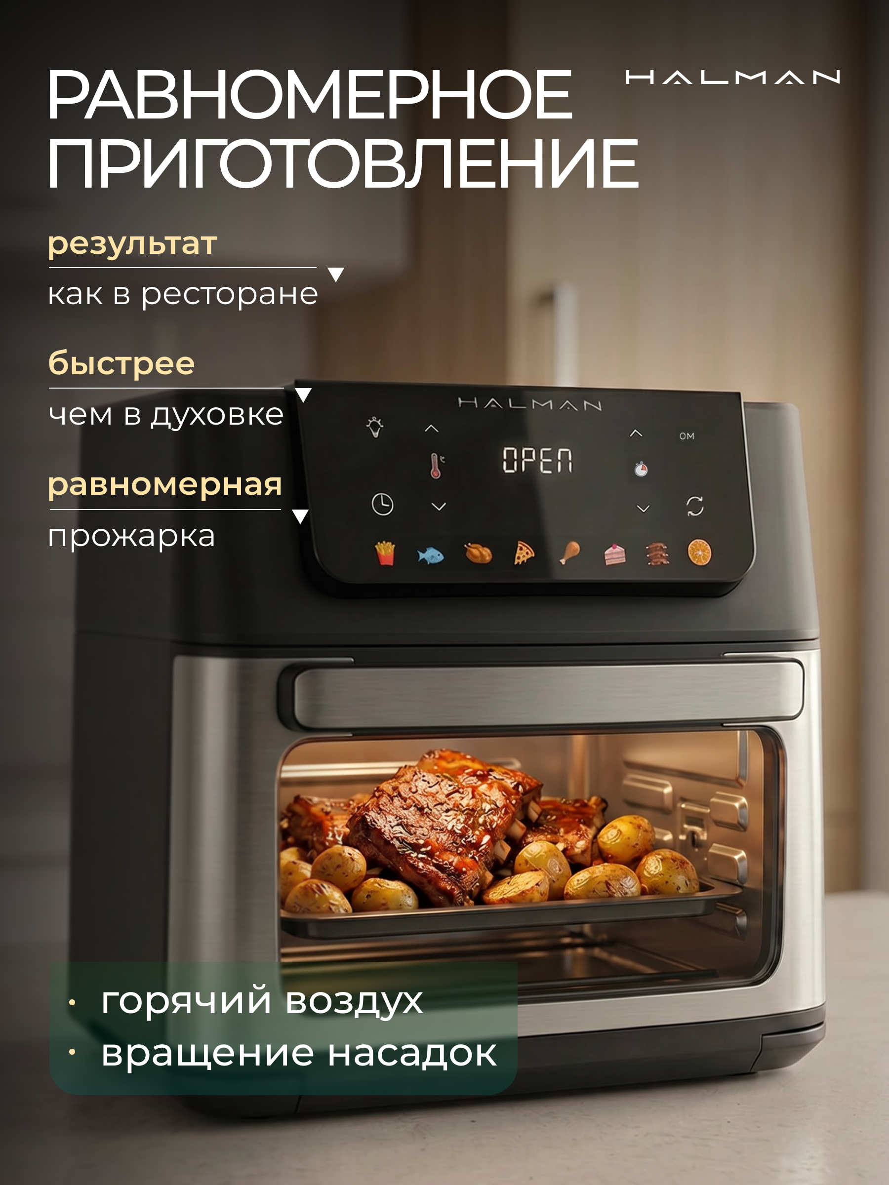 Аэрогриль HALMAN HAF-2000 - фото 2