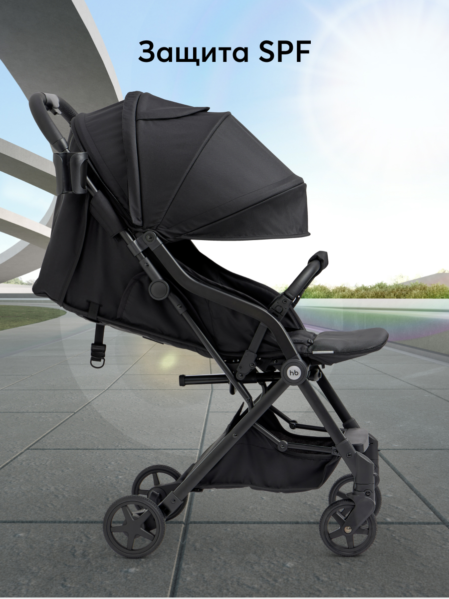 Коляска прогулочная Happy Baby Umma черный - фото 2