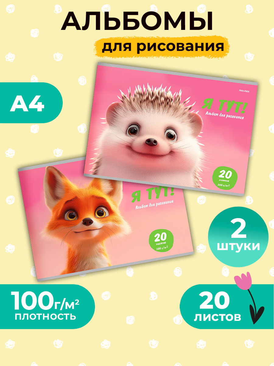 Альбом Prof-Press А4 20 лист. 2 шт. - фото 1