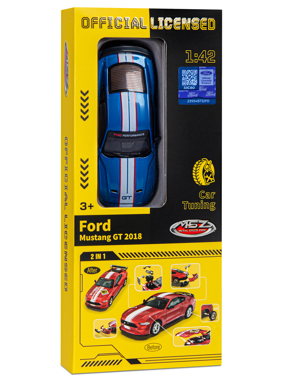 Автомобиль AUTODRIVE Ford Mustang Сборная модель 1:42 JB1251640 - фото 20